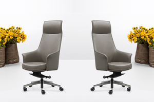 High Back Ergonomic Artificial Leather Chair P-9956