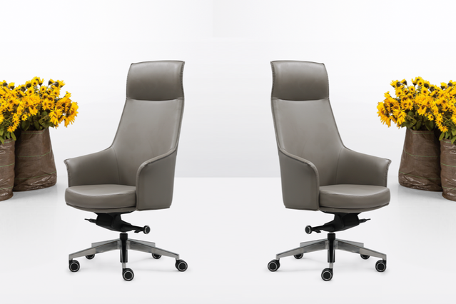 High Back Ergonomic Artificial Leather Chair P-9956