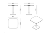 Square Table Set CJ-876.1/3/5