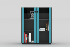 Medium Glass Door Cabinet M08G32