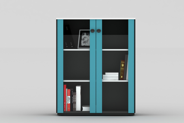 Medium Glass Door Cabinet M08G32