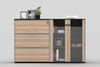 Medium Glass Door Cabinet M08G32