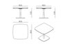 Square Table Set CJ-876.1/3/5