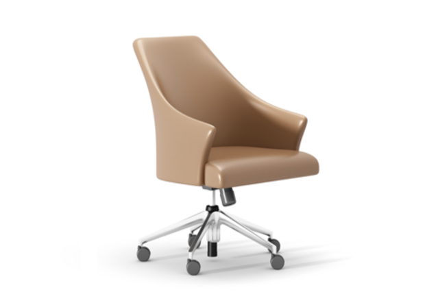 Medium Back Ergonomic Artificial Leather Chair P-7808