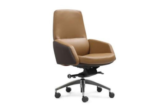 Medium Back Ergonomic Artificial Leather Chair P-7921
