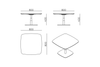 Square Table Set CJ-876.1/3/5
