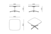Square Table Set CJ-875.1/2/4