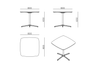 Square Table Set CJ-875.1/2/4