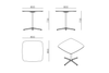 Square Table Set CJ-875.1/2/4