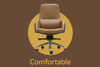 Medium Back Ergonomic Artificial Leather Chair P-7921